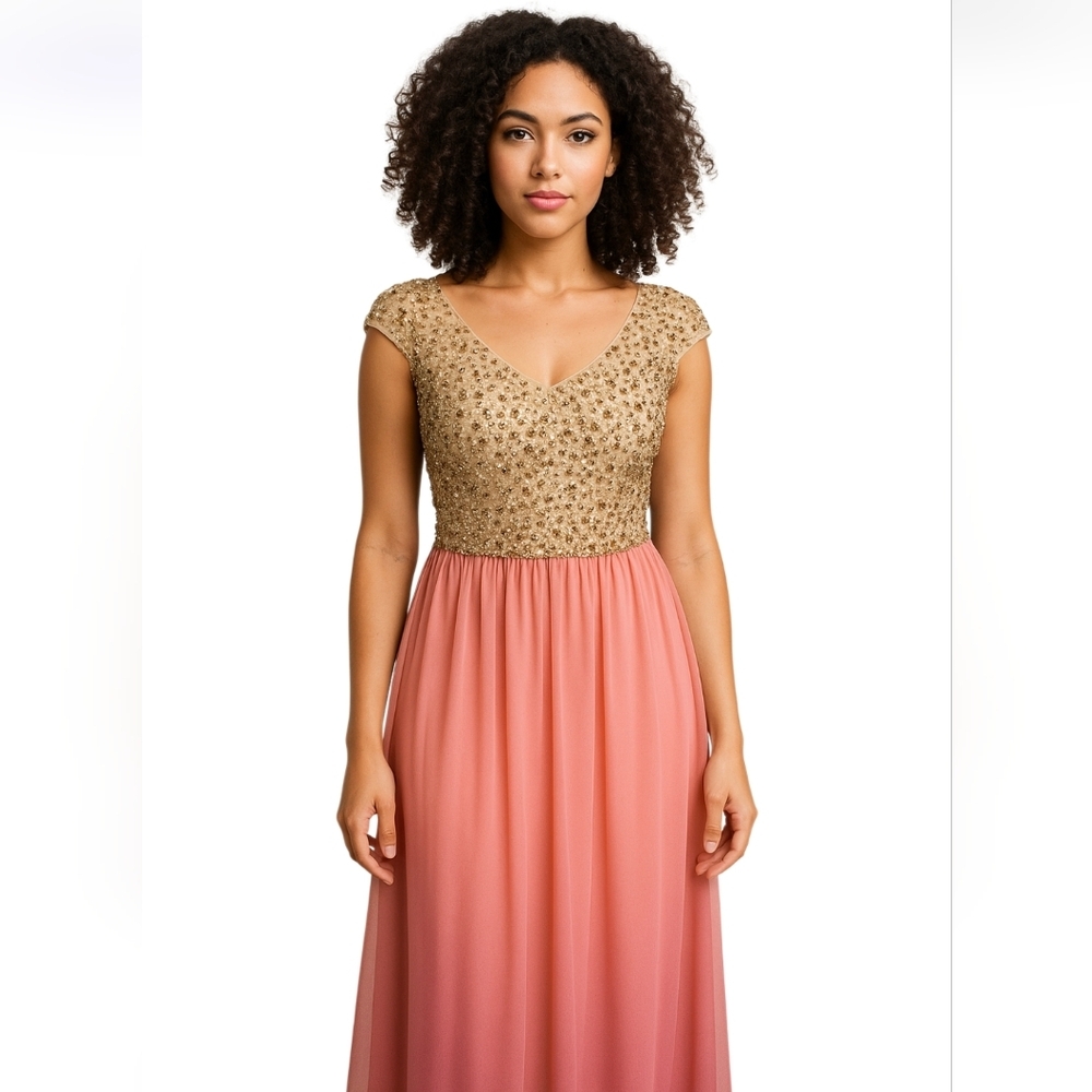 Baby Online Pink Beaded Maxi Dress Small